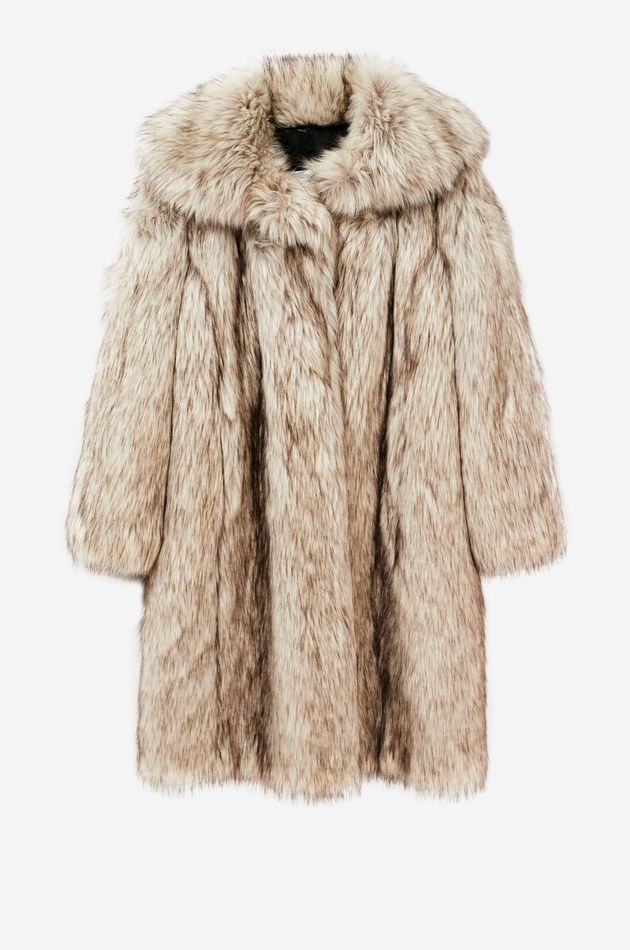 Длинная шуба из эко меха