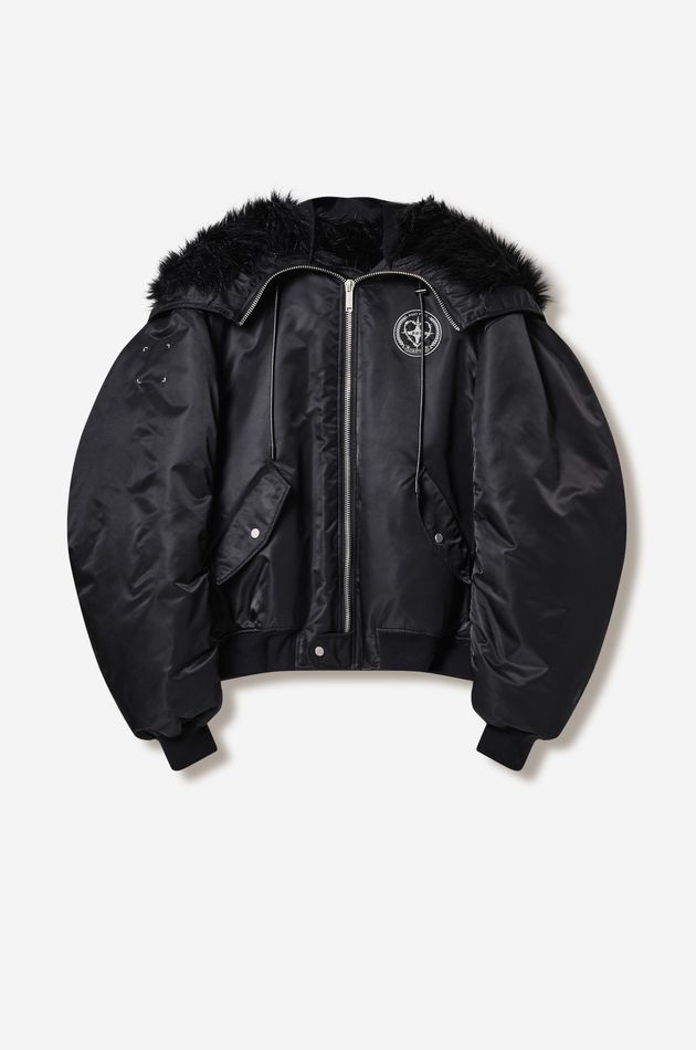 Оверсайз бомбер с меховой отделкой FUR UNIT