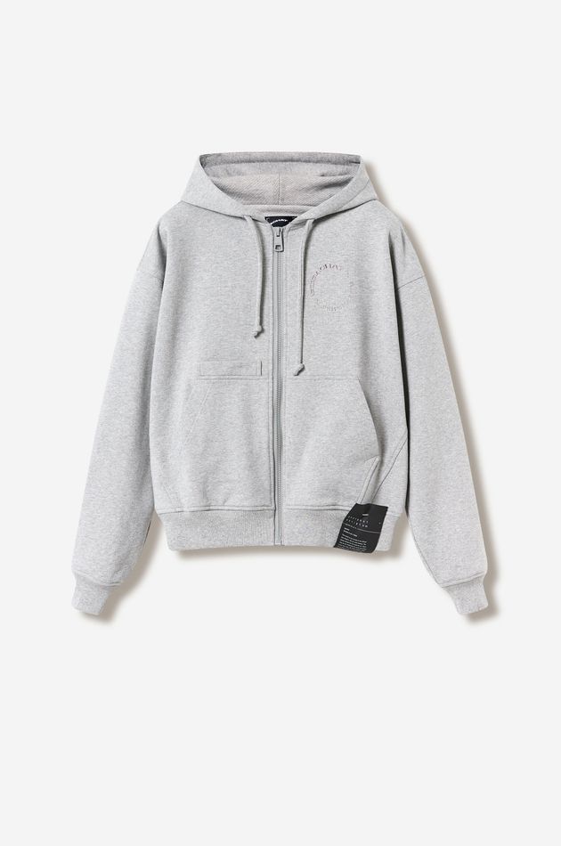 Хлопковый худи на молнии