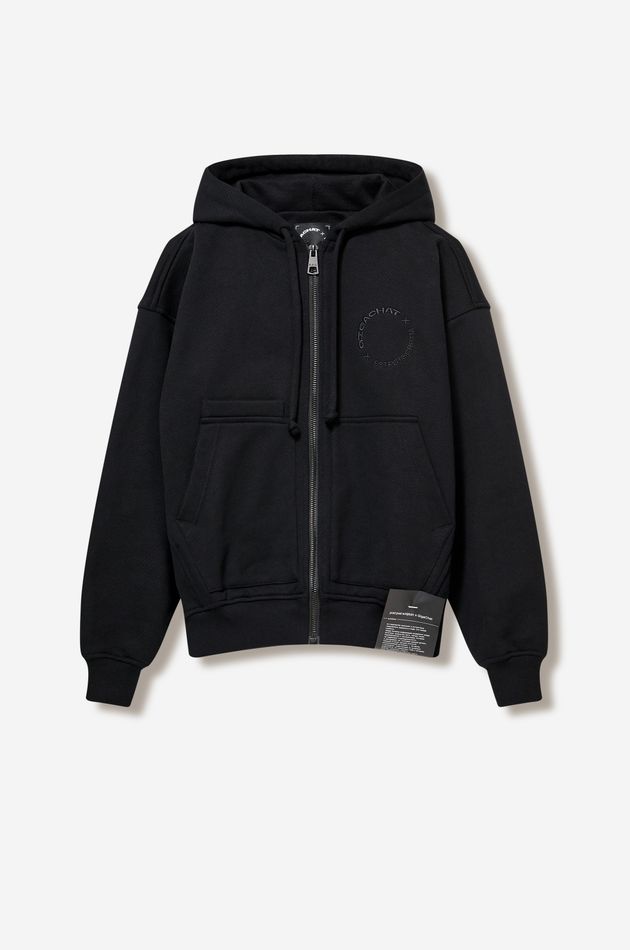 Хлопковый худи на молнии