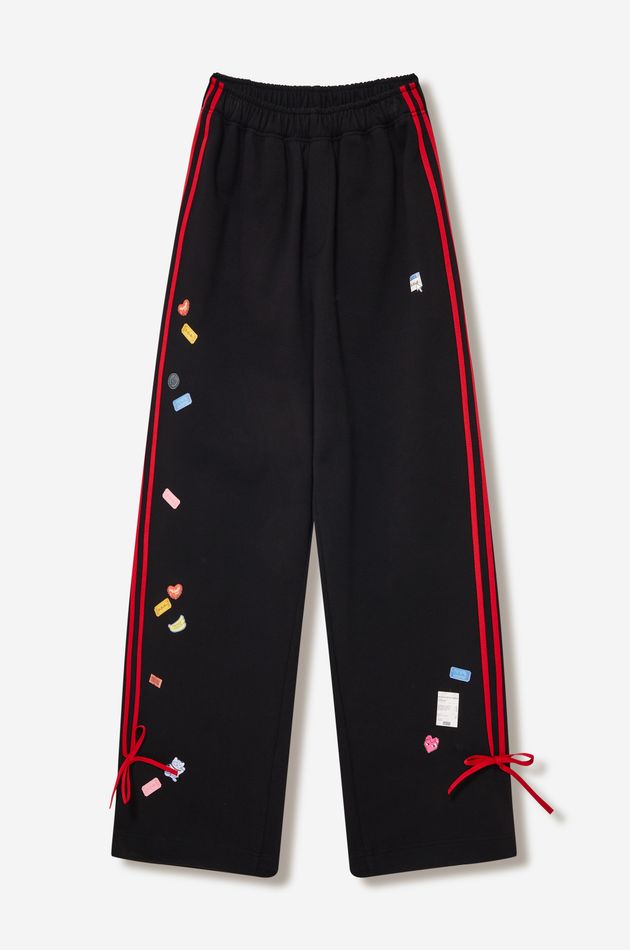 Брюки свободного кроя с лампасами