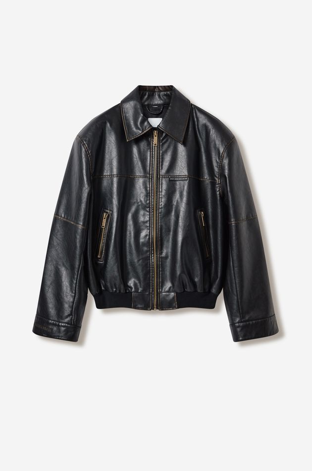 "SIGNAL" бомбер из веган кожи