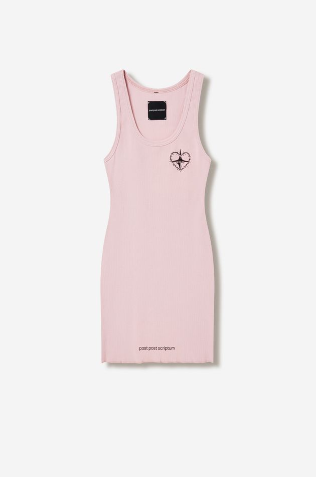 Платье в рубчик HEART